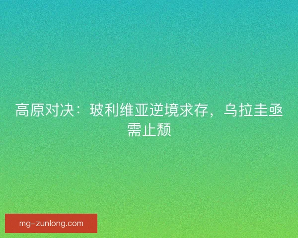 高原对决：玻利维亚逆境求存，乌拉圭亟需止颓